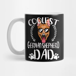 Glasses Coolest German Shepherd Dog Dad Mug